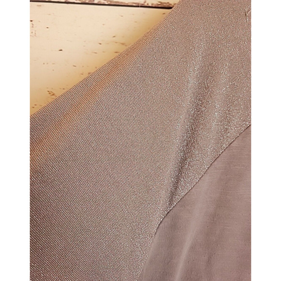 Maurices Gray V-Neck Metallic Lightweight 3/4 Sleeve Baseball Top Women's Sz 2X - Picture 7 of 10